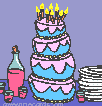 Gif animé joyeux anniversaire serpentins